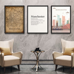 Set of 3 Manchester Art Prints