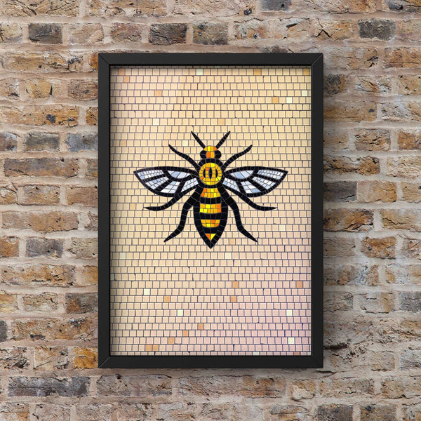 Manchester Bee Mosaic Print Photo - HD Manchester