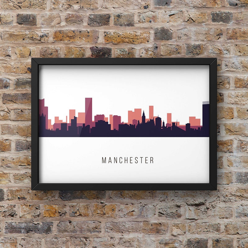 Multicolour #2 Manchester Skyline Landscape Photo Print