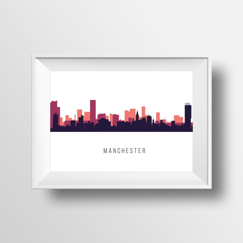 Multicolour #2 Manchester Skyline Landscape Photo Print