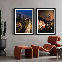 Set of 2 Manchester Prints x 2 Mounted frames
