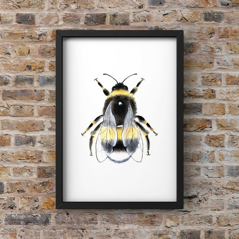 White Background Manchester Bee Print Photo Art